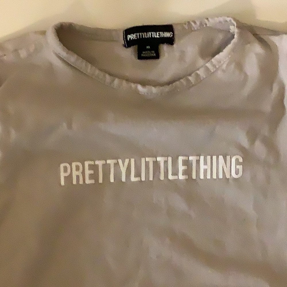 PrettyLittleThing Light Gray Women's Joggers & Bodysuit. Preloved - Picture 5 of 5